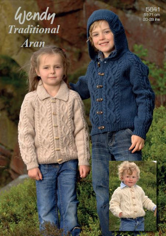 Children's Jackets and Hat in Wendy Traditional Aran (5641) Digital Version