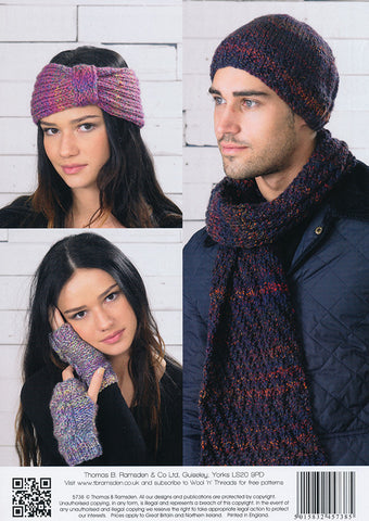 Scarf. Beanies, Headband and Wrist Warmers in Wendy Festival (5738)