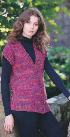 Short Sleeved Jacket and Gilet in Wendy Festival Chunky (5843)