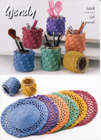 Crochet Place Mats and Pot Covers in Wendy Supreme Cotton Silk DK (5898)