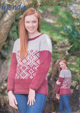Fairisle Sweater in Wendy Cairn Aran (5912)