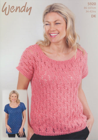 Wheat Stitch Sweater and Tunic in Wendy Celeste DK (5920)