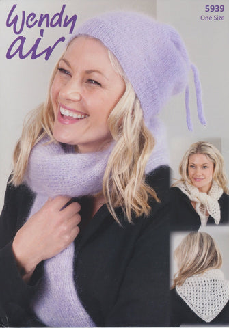 Hat, Scarf, and Cravat in Wendy Air (5939)