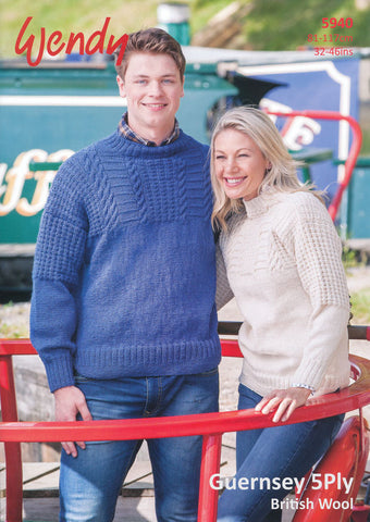 Sweater in Wendy Guernsey 5 Ply (5940)