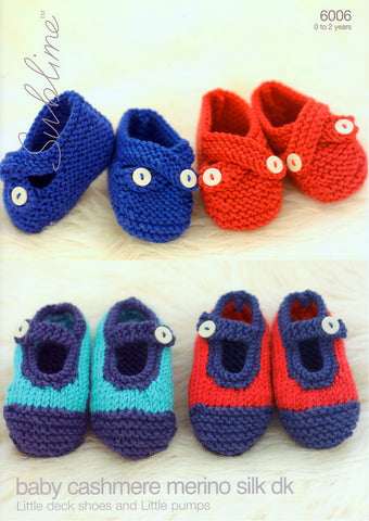 Little Deck Shoes and Little Pumps in Sublime Baby Cashmere Merino Silk DK (6006)