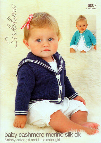 Sailor Cardigans in Sublime Baby Cashmere Merino Silk DK (6007)