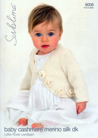 Rose Cardigan in Sublime Baby Cashmere Merino Silk DK (6008)