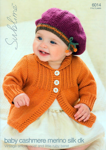 Smock Coat & Beret in Sublime Baby Cashmere Merino Silk DK (6014)