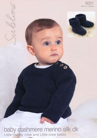 Little Henley Crew and Little Crew Boots in Sublime Baby Cashmere Merino Silk DK (6051)