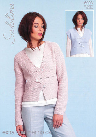 Waistcoat and Jacket in Sublime Extra Fine Merino Wool DK (6093)