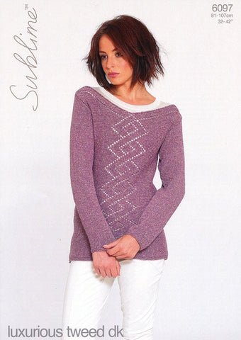 Sweater in Sublime Luxurious Tweed DK (6097)