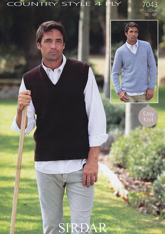 Sweater and Tank in Sirdar Wash 'n' Wear 4 Ply (7043)