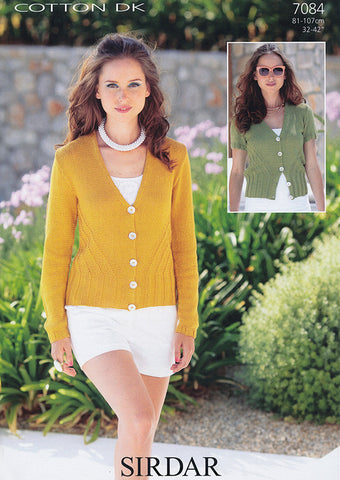 Womans Cardigan in Sirdar Cotton DK (7084)