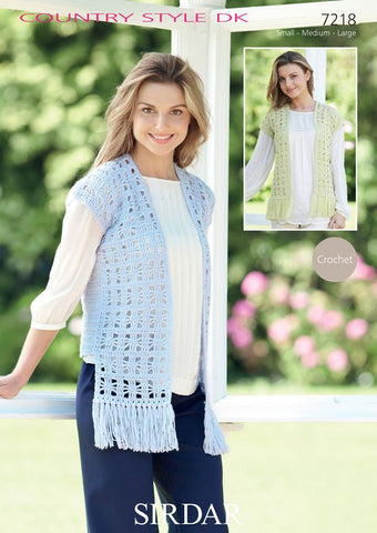 Womens Waistcoats in Sirdar Country Style DK (7218)