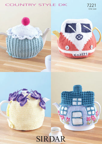 4 Tea Cosies in Sirdar Country Style DK (7221)