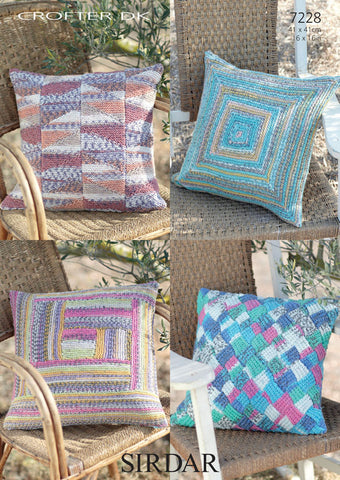 Cushion Covers in Sirdar Crofter DK (7228)