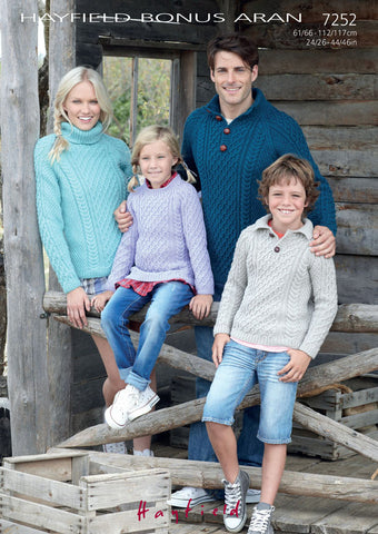 Family Sweaters in Hayfield Bonus Aran (7252)