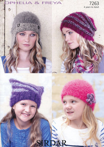Hats in Sirdar Ophelia and Freya (7263)