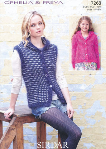 Waistcoat and Jacket in Sirdar Ophelia & Freya (7268)