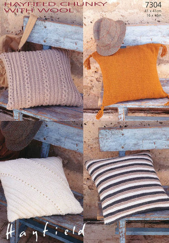 Cushion Covers in Hayfield Chunky with Wool (7304)