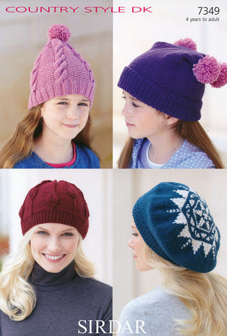 Hats in Sirdar Country Style DK (7349)