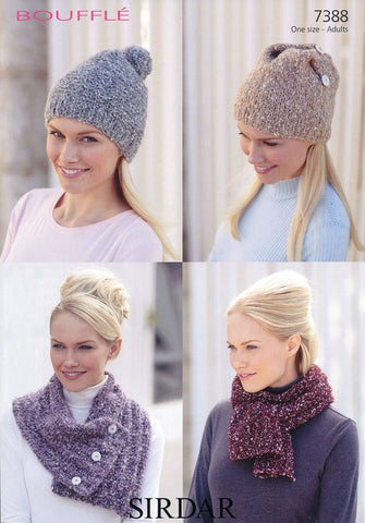 Scarves and Hats in Sirdar Bouffle (7388)