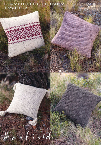 Cushions in Hayfield Chunky Tweed (7496)