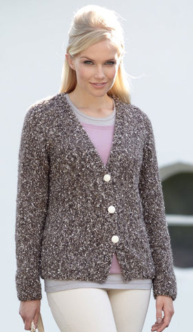 V Neck Cardigans in Sirdar Bouffle (7505)