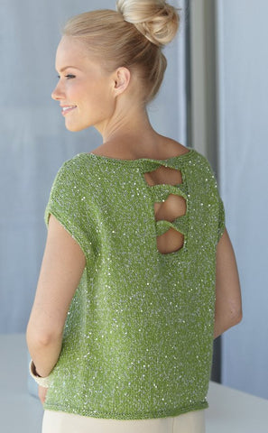 Back Detail Top in Sirdar Soukie DK (7516)