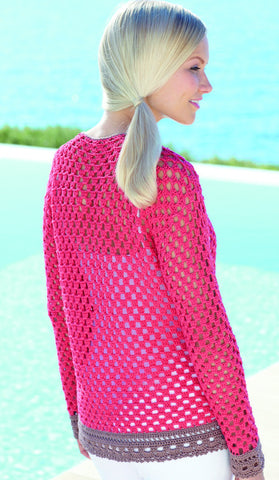 Crocheted Womens Top in Sirdar Cotton DK (7737)