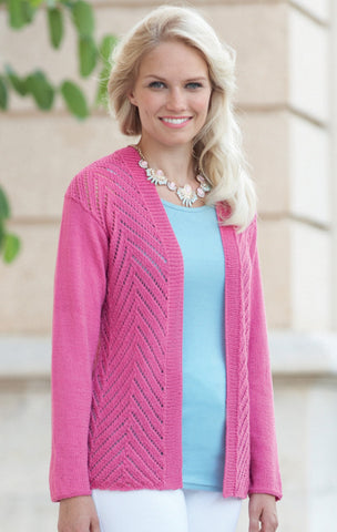 Womens Jacket in Sirdar Cotton 4 Ply (7741)