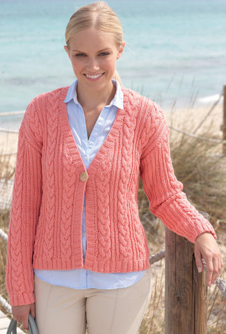 Cardigans in Sirdar Cotton Rich Aran (7753)