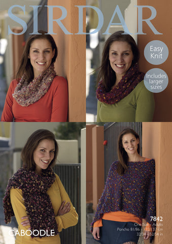 Poncho Snood and Scarf in Sirdar Caboodle (7842)