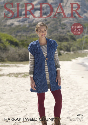 Waistcoat in Sirdar Harrap Tweed Chunky (7849)