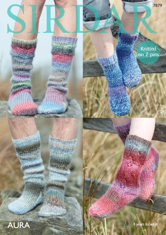 Socks in Sirdar Aura (7879)