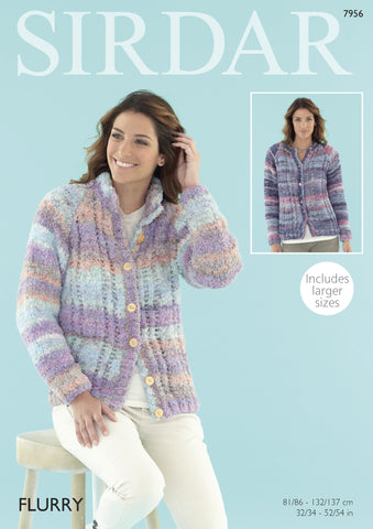 Womens Cardigan in Sirdar Flurry Chunky (7956) - Digital Version