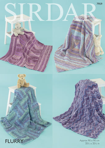 Baby Shawls & Blankets in Sirdar Flurry Chunky (7959) - Digital Version