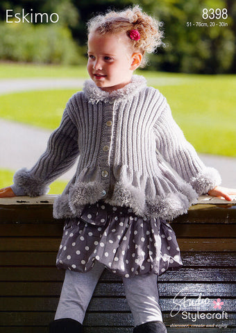 Cardigan in Stylecraft Eskimo DK and Special DK (8398)