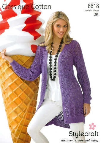 Jacket in Stylecraft Classique Cotton DK (8618)
