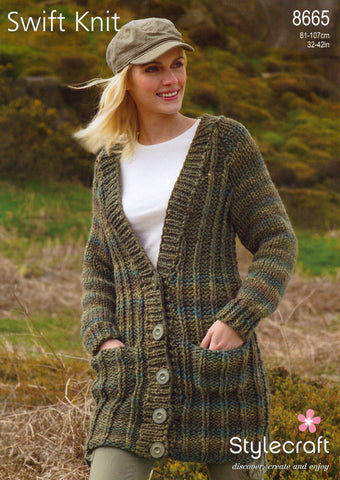 Jacket in Stylecraft Swift Knit Super Chunky (8665)