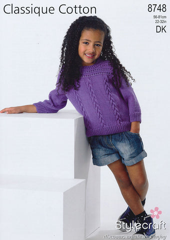 Tops in Stylecraft Classique Cotton DK (8748)