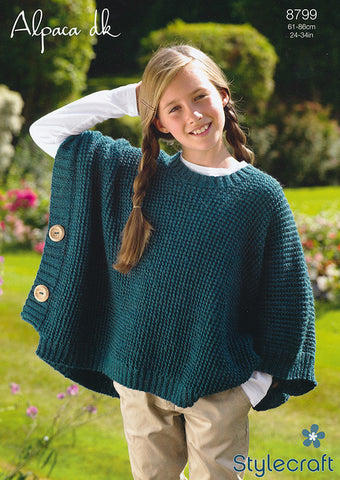 Poncho in Stylecraft Alpaca DK (8799)