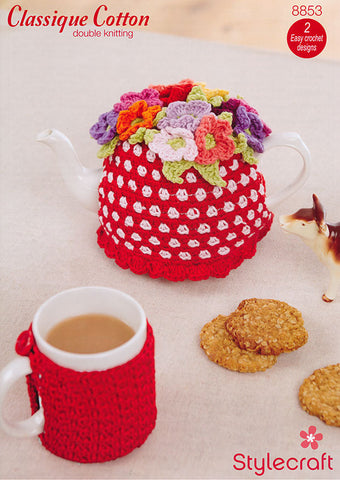 Tea and Mug Cosy in Stylecraft Classique Cotton DK (8853)