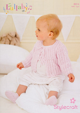 Baby's Cardigans In Stylecraft Lullably DK (8914)