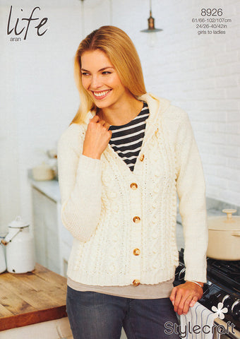 Cardigan in Stylecraft Life Aran (8926)