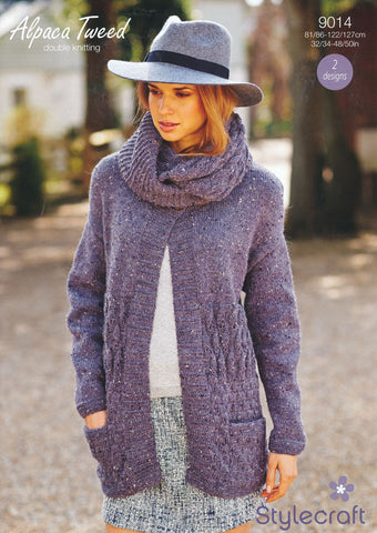 Cardigans and Snood in Stylecraft Alpaca Tweed DK (9014)