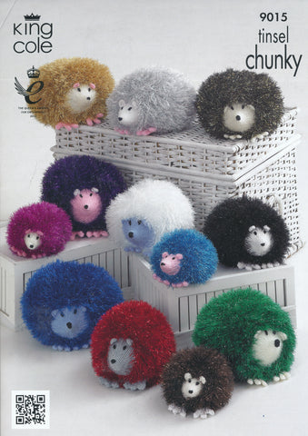 Hedgehog in King Cole Tinsel Chunky and King Cole Dollymix DK (9015)