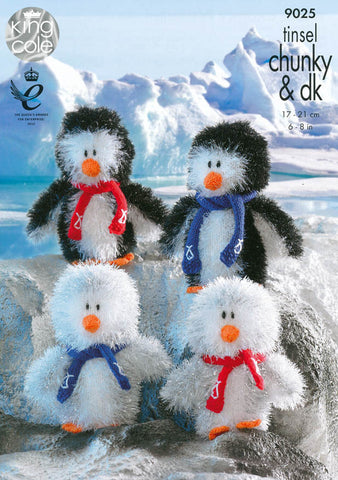 Tinsel Chunky Penguins in King Cole Tinsel Chunky (9025)