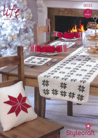 Cushions, Table Mats and Table Runner in Life DK (9033)
