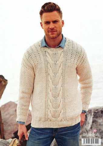 Chunky Cable Sweater in Stylecraft Weekender Super Chunky (9040)